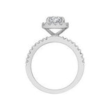 14KT 0.50CT Halo Round Center Vintage Engagement Ring (Semi-Mount) - DiamondsOnCredit