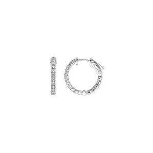 14KT Hoops Diamond Earrings - DiamondsOnCredit