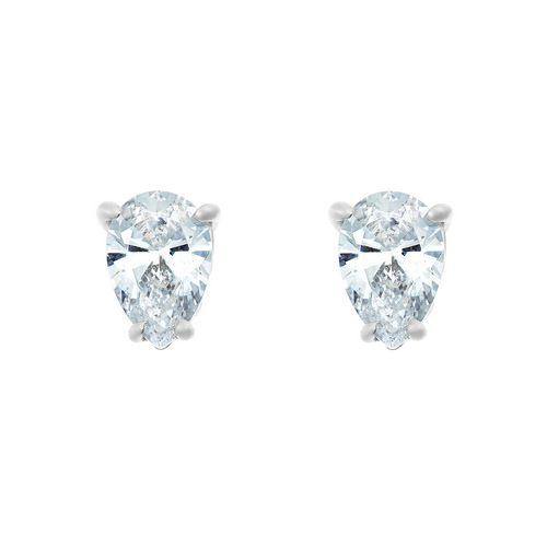 14KT Pear Shape Stud Diamond Earrings - DiamondsOnCredit