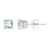 14KT Princess Stud Diamond Earrings - DiamondsOnCredit