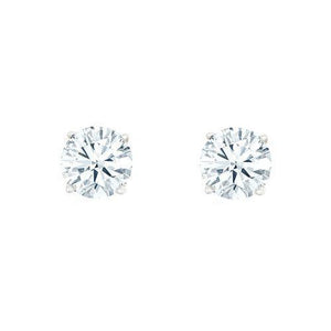 14KT Round Stud Diamond Earrings - DiamondsOnCredit