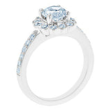 14kt 1.00ct Round Halo Engagement Ring - DiamondsOnCredit