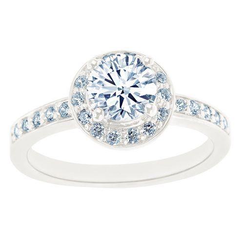 14KT 0.50CT Halo Engagement Ring (Complete) - DiamondsOnCredit